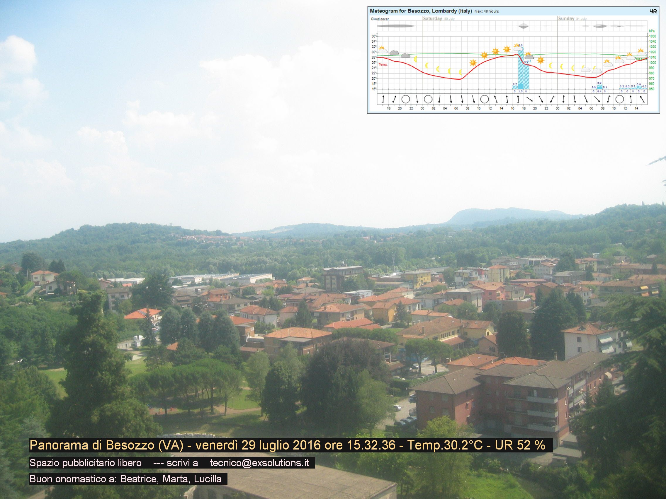 immagine della webcam nei dintorni di Castello Cabiaglio: webcam Besozzo
